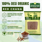Amrit Krishi 100% Desi Red Chana (1Kg)