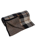 Beige & Ivory Check Cotton Knitted Throw