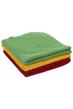 Dish Towel Knitted Set of 3 Color (Chilli Green, Yellow, Dark Red) | Book Bargain Buy