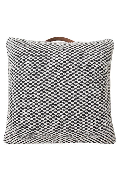 Knitted Floor Cushion for Living Room in Popcorn Knit | Book Bargain Buy
