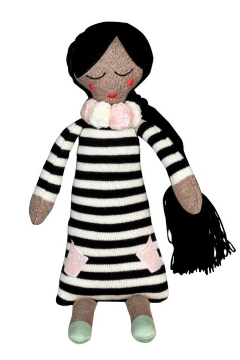 Black and White Strips Cotton Knitted Doll/Soft Toy for Babies & Kids | Book Bargain Buy