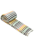 Colorfull Strips Cotton Knitted Baby Blanket | Book Bargain Buy