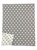 Star Grey & Ivory Cotton Knitted Baby Blanket | Book Bargain Buy
