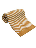 Ivory & Mustard Strip Cotton Knitted Baby Blanket | Book Bargain Buy