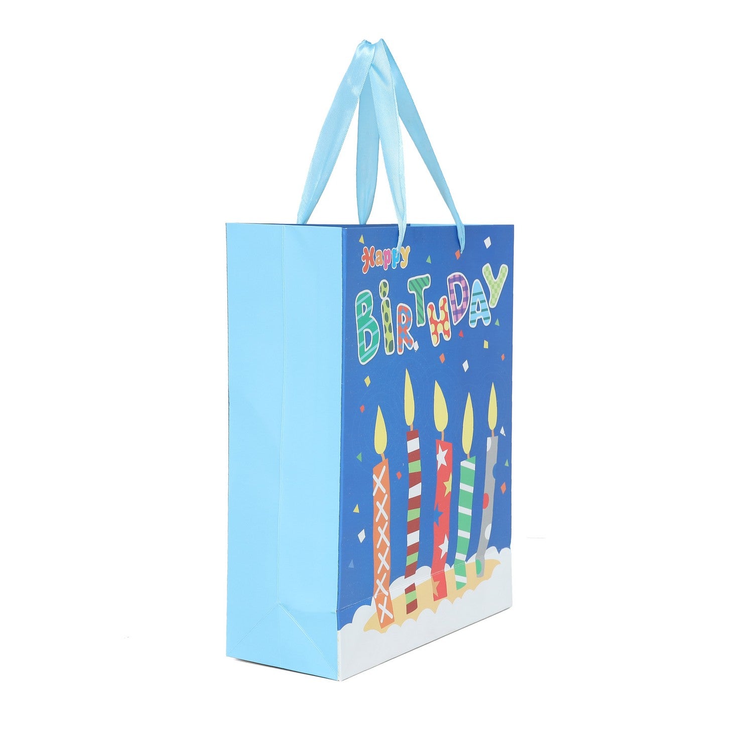 SHUBAN 5 Candle Birthday Paper Bag for Gifting, Birthday Presents (32 X 26 X 10 CM ) - Set of 5 | Book Bargain Buy