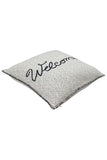 Welcome Text Cotton Knitted Cushion Cover | Book Bargain Buy