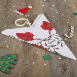 Single in Alsabo White & Red Handmade Paper Christmas Stars | Book Bargain Buy