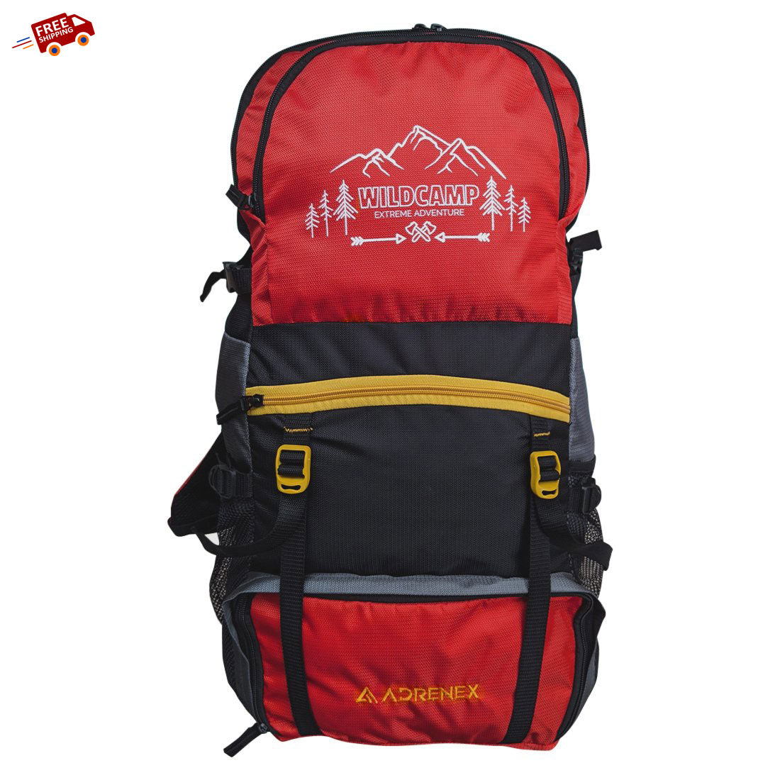 Wildcamp Travel Backpack - 55 Litre - Red
