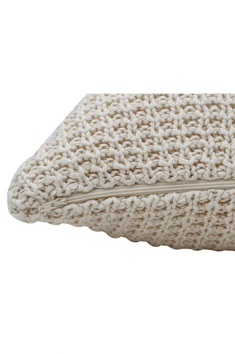 Pearl Ivory Cotton Knitted Cushion Cover | Book Bargain Buy