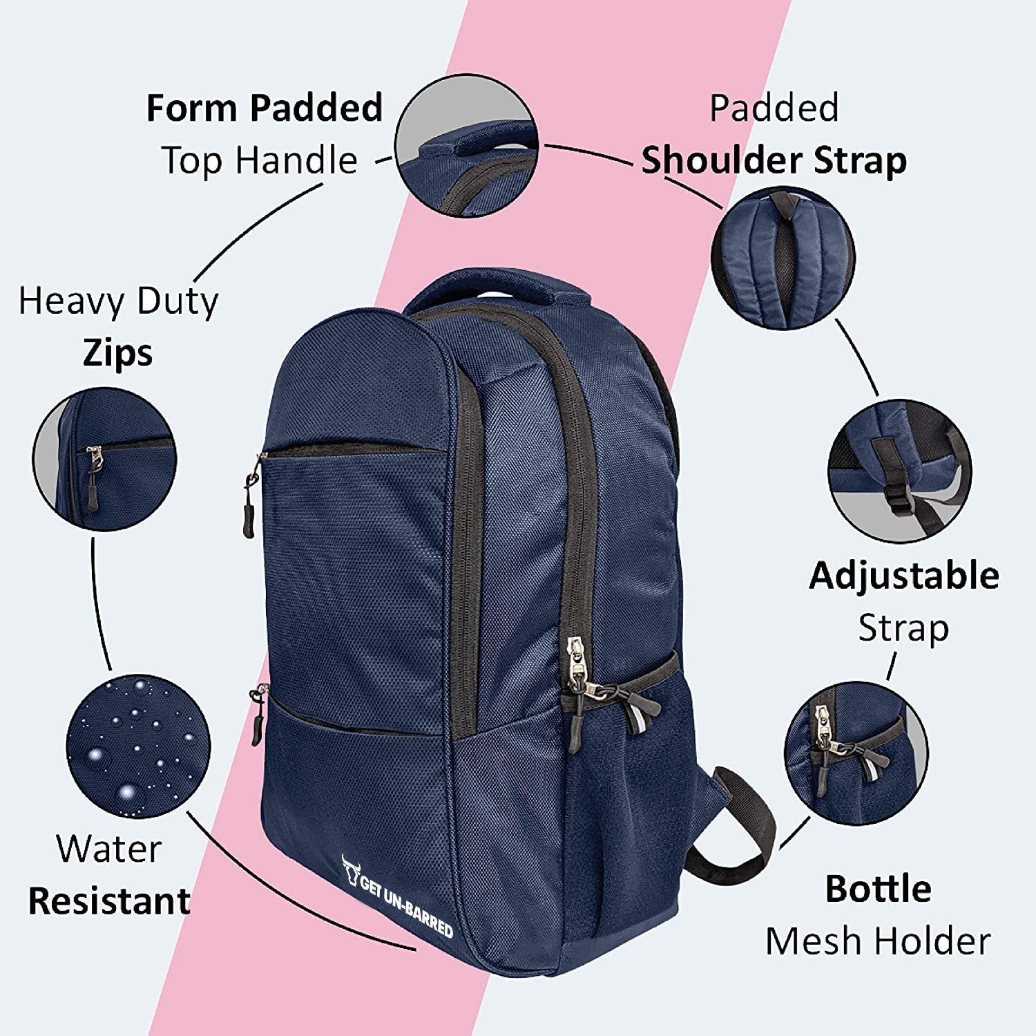 Lexus 40Ltr Laptop Backpack Upto 15.6 Inches - Blue