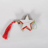 Christmas Star & Gold Handmade Paper Dangler (Set of 3) | Book Bargain Buy
