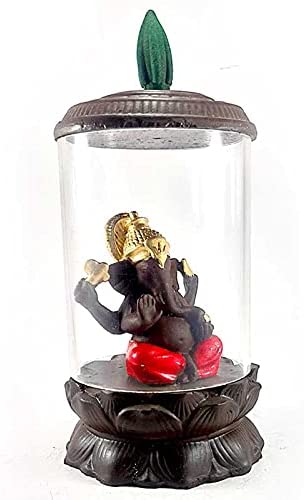Glass Cover Ganesha Backflow Incense Burner Golden Creative Ganesha Statue (Black & Red) Glass Cover Ganesha Backflow Incense Burner Golden Creative Ganesha Statue (Black & Yellow) | Book Bargain Buy