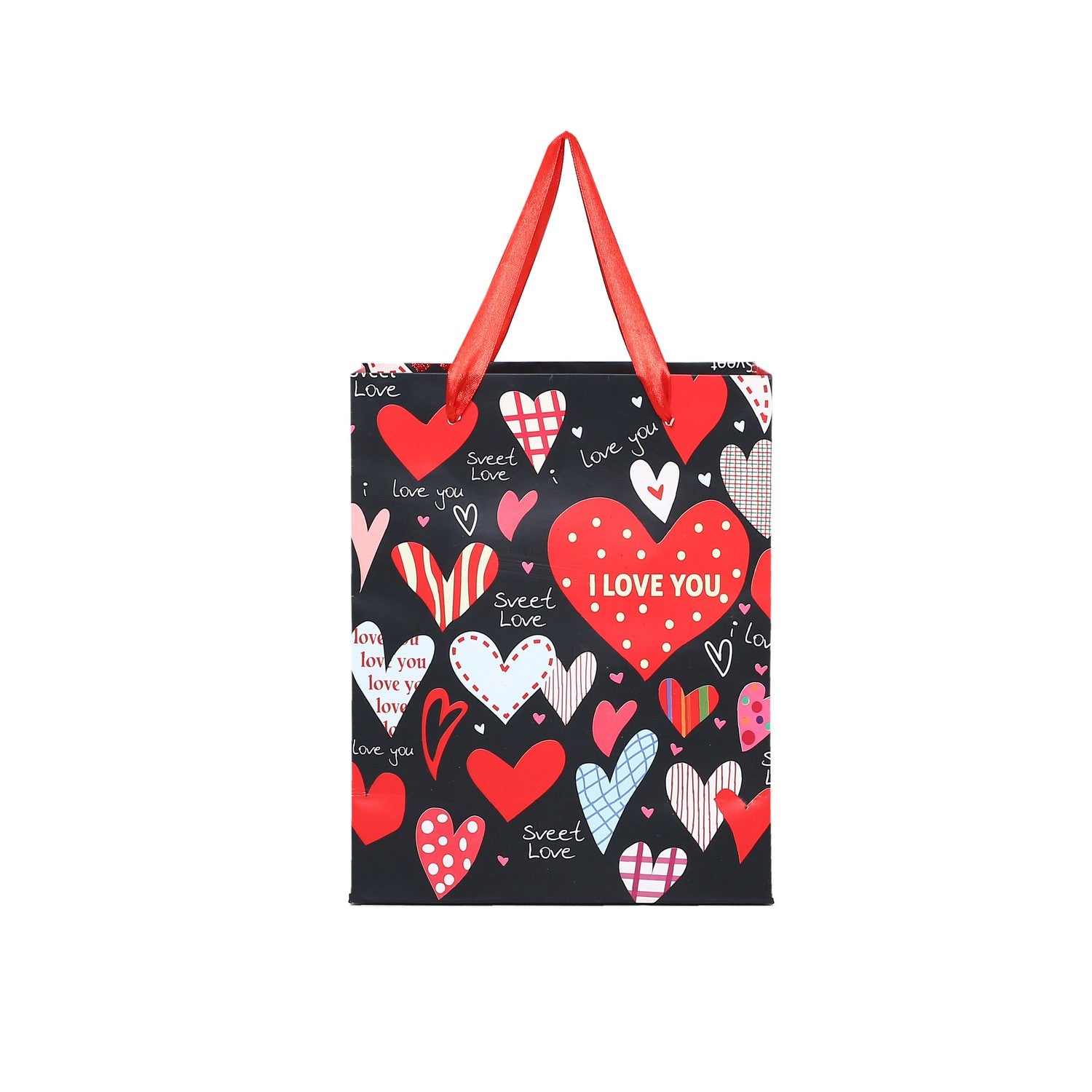 SHUBAN Valentine's Day hearts shape Paper Bag for Gifting, Valentine's Presents, birthday gifts (23 X 18 X 9 CM ) - Set of 5 | Book Bargain Buy