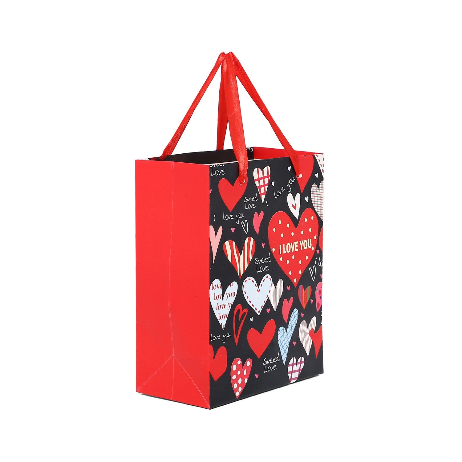SHUBAN Valentine's Day hearts shape Paper Bag for Gifting, Valentine's Presents, birthday gifts (23 X 18 X 9 CM ) - Set of 5 | Book Bargain Buy