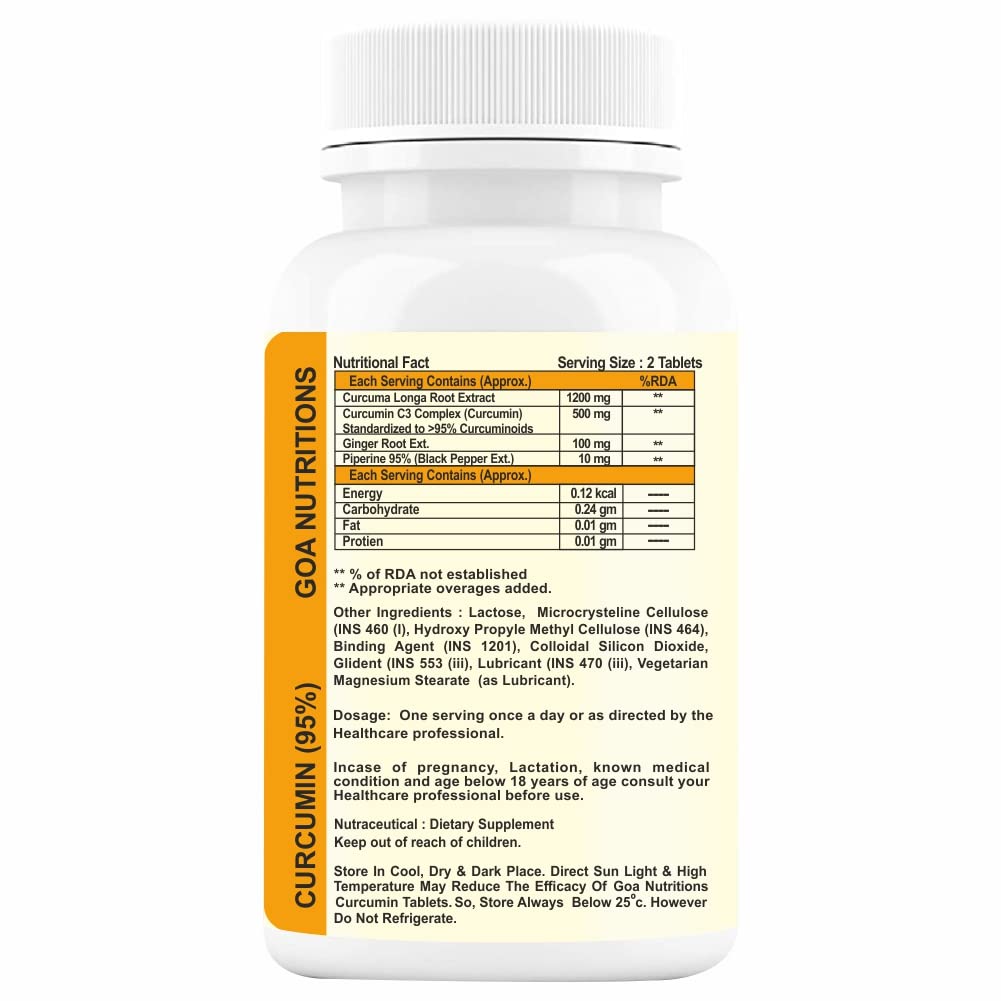 Goa Nutritions Curcumin Supplements - 60 Tablets | Book Bargain Buy