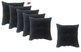 Set of 6 Black Eightmood Cushion Covers - 18x18 Inch