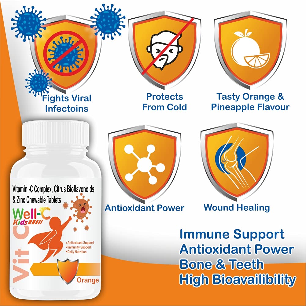 Well-C Vitamin C Immunity Booster for Kids - 60 Tablets | Book Bargain Buy