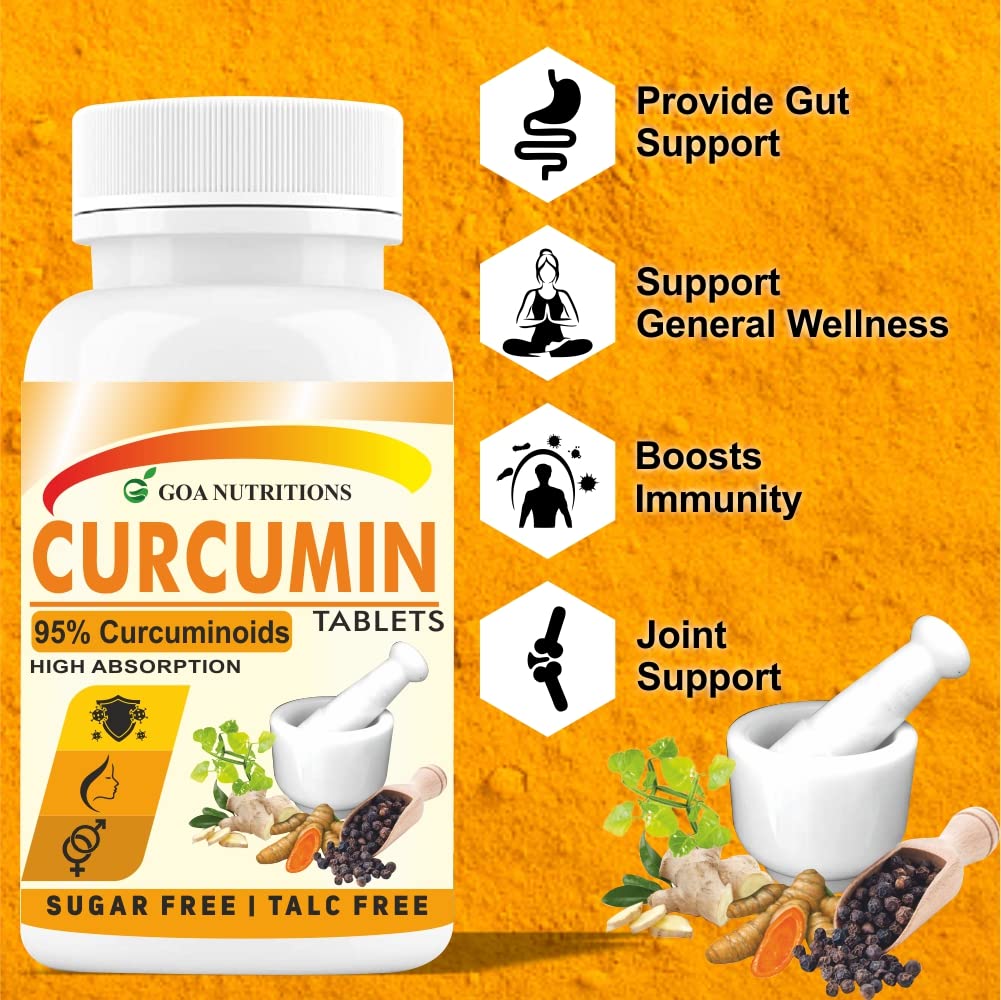 Goa Nutritions Curcumin Supplements - 60 Tablets | Book Bargain Buy