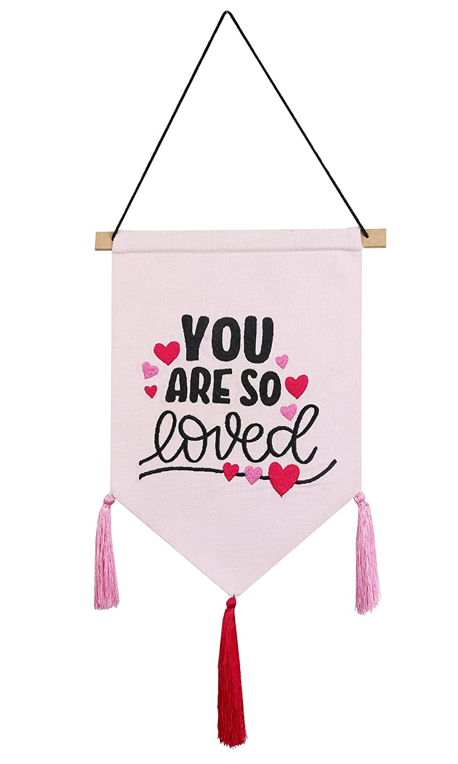 Treasure Hunt® Fabric Wall Hangings for Home Decoration Banner 'You are SO Loved' | Book Bargain Buy