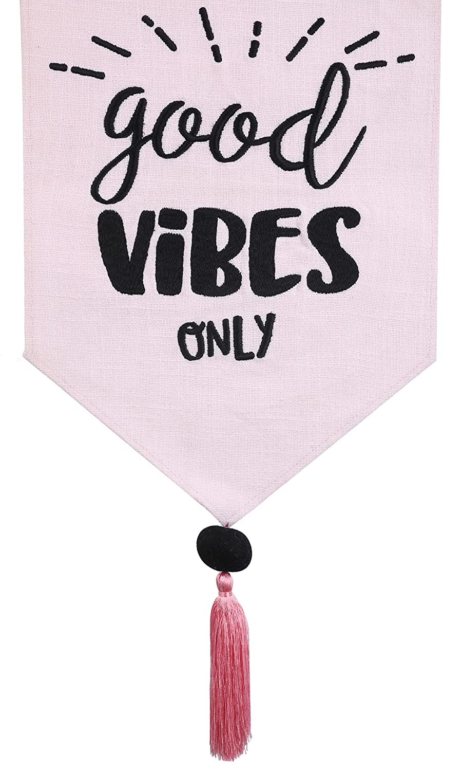 Treasure Hunt® Fabric Wall Hangings for Home Decoration Banner 'Good Vibes ONLY'| Book Bargain Buy