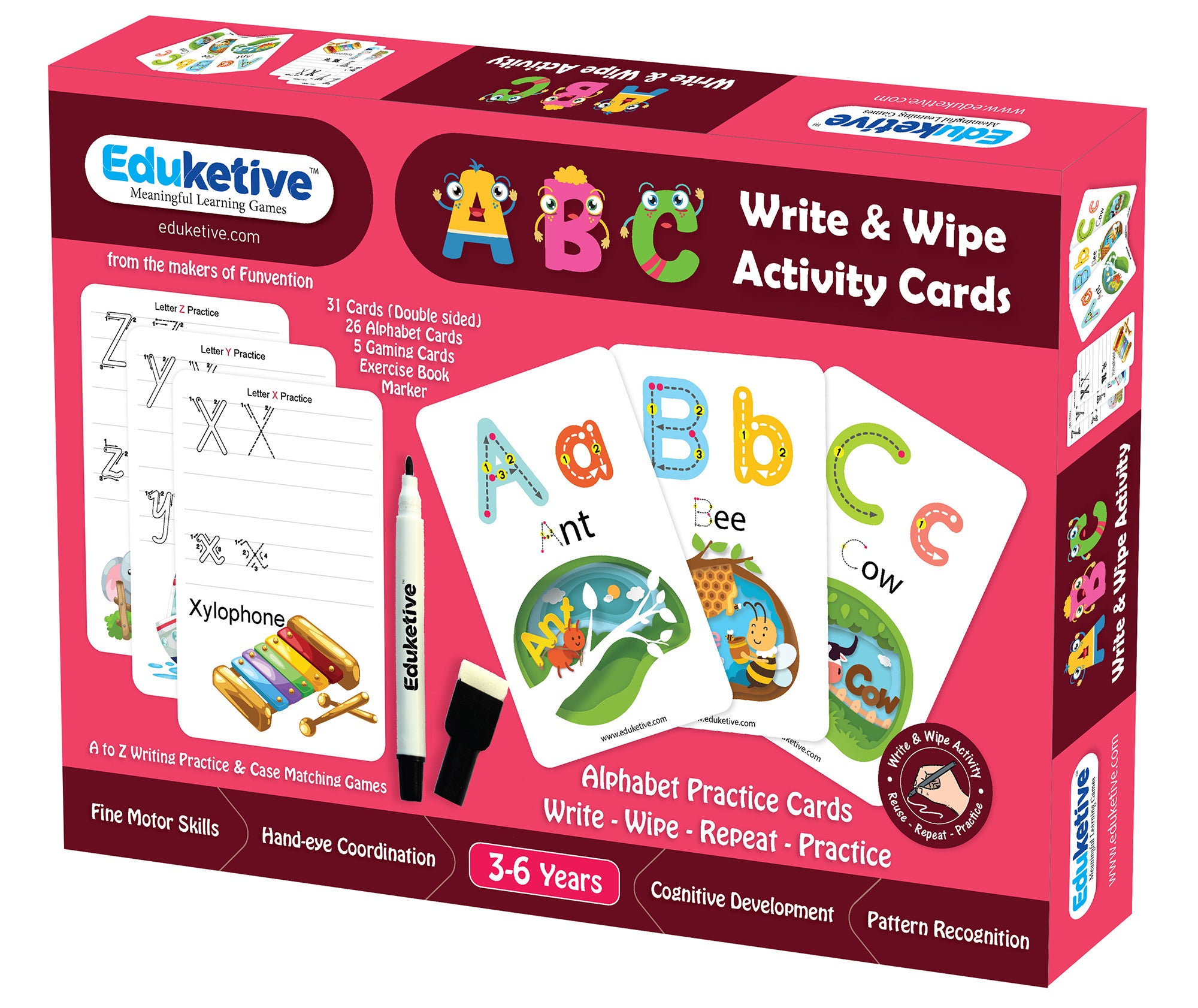 ABC Letters - Write & Wipe Activity | Book Bargain Buy