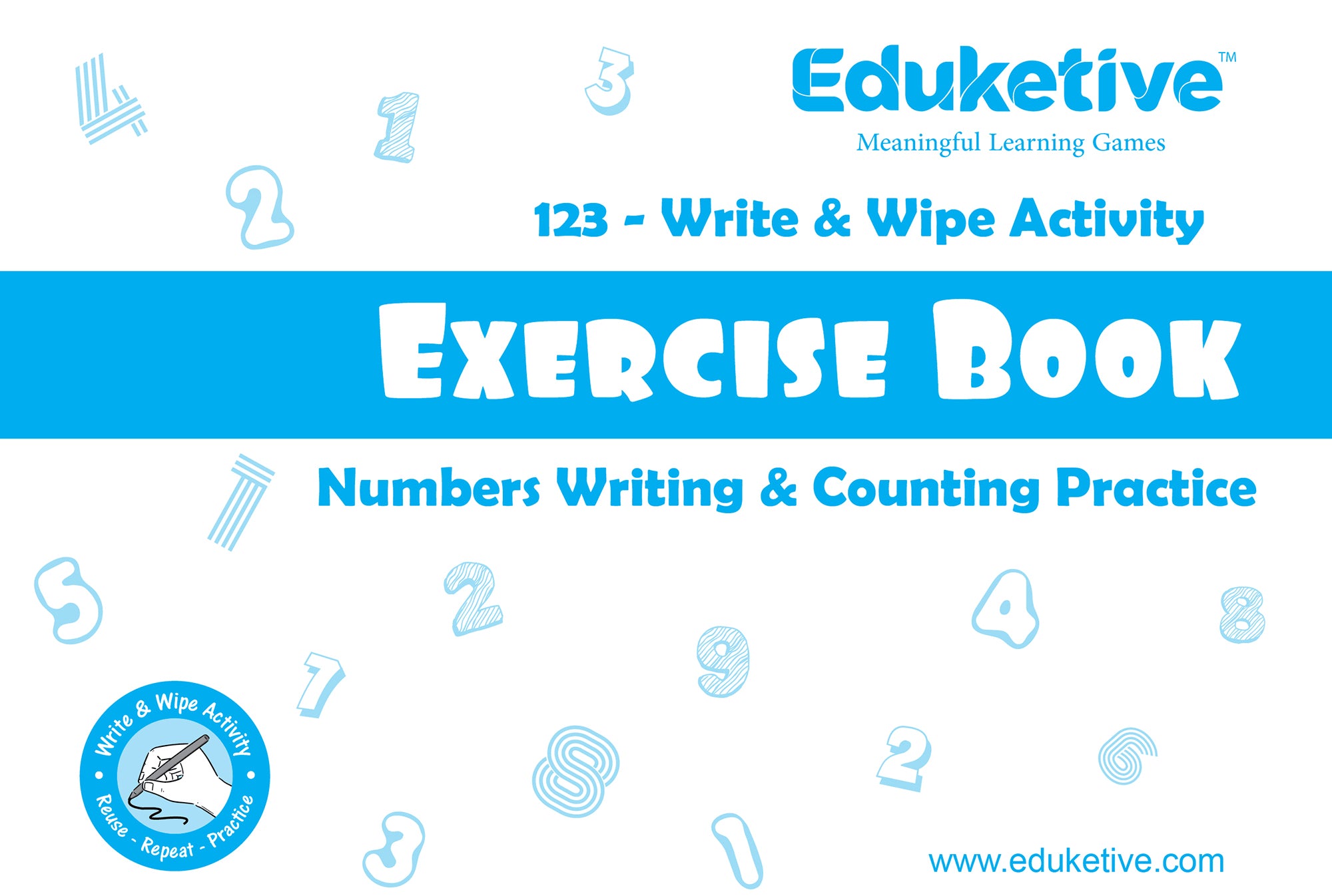 123 Numbers - Pack of 6 - Write & Wipe Activity - Birthday Party Return Gift Pack