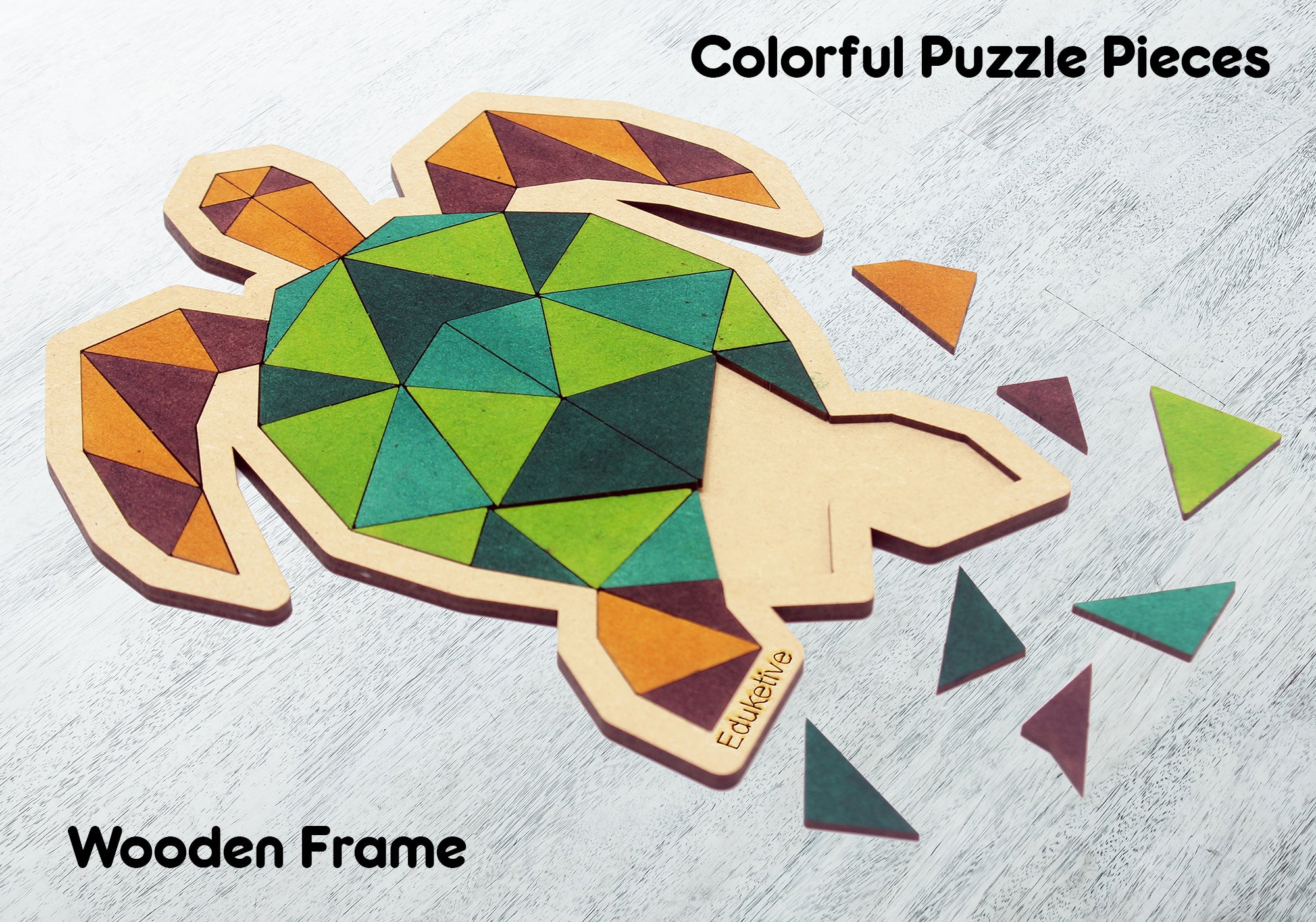 Turtle - Pack of 6 - Decorative Coloring Puzzles - Birthday Return Gift Pack | Book Bargain Buy