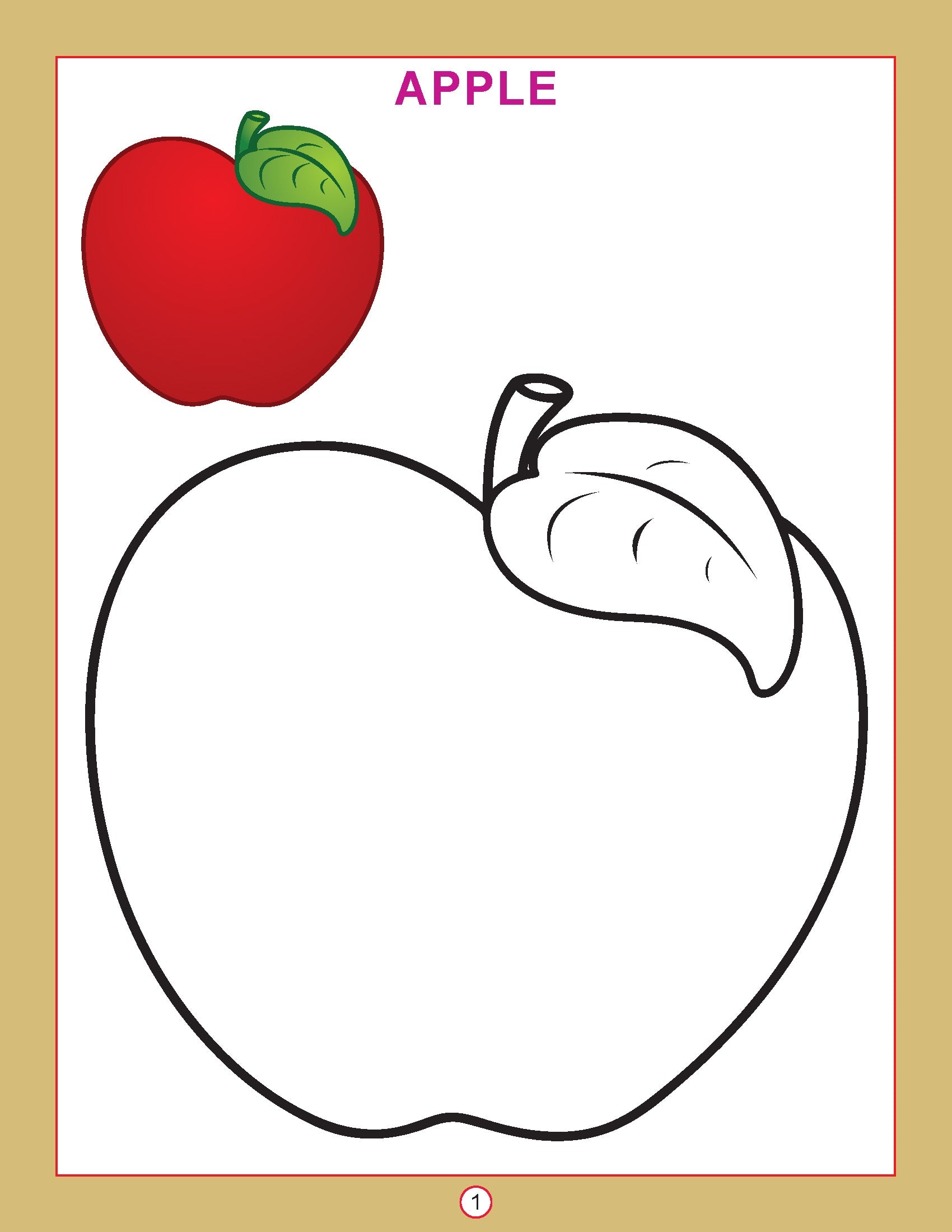 apple drawing for kids  Clip Art Library