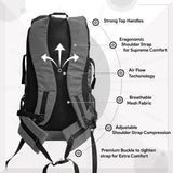 Wildcamp Travel Backpack - 55 Litre - Grey