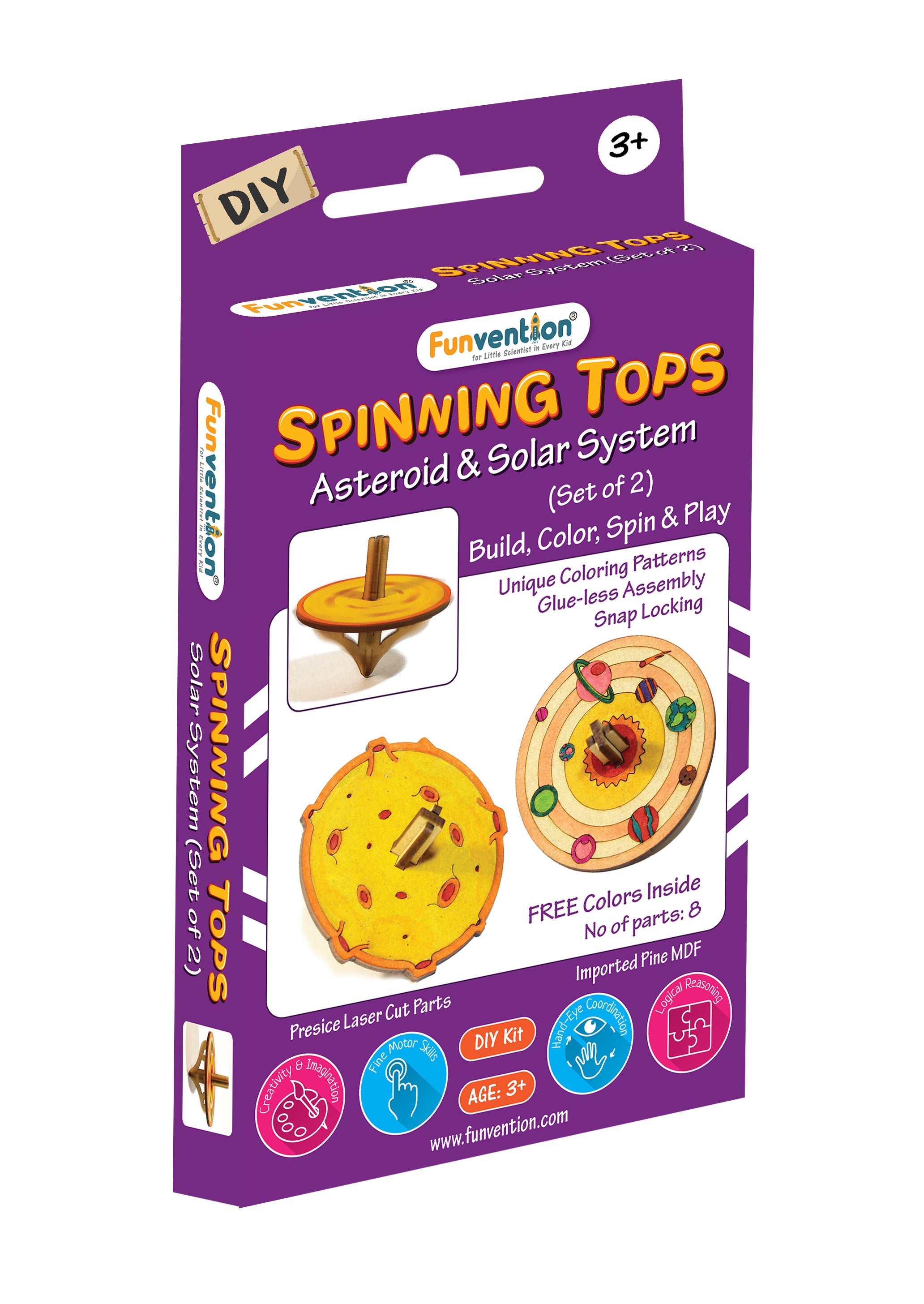 Spinning Tops (Solar System) - Pack of 6 | Book Bargain Buy