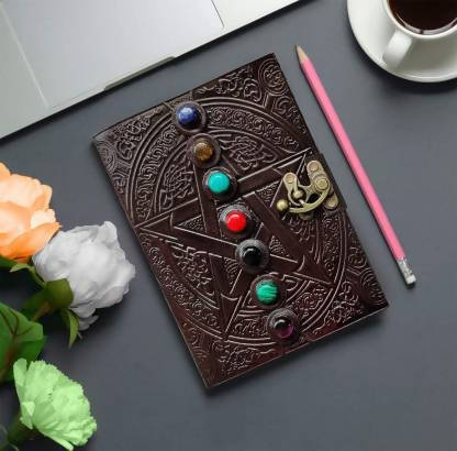 Embossed Leather Journal with Seven Stones | Book Bargain Buy