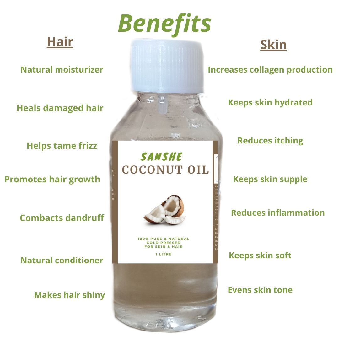 Coconut Oil, 100% Pure, Cold-pressed (Kacchi Ghani), Unrefined, (1-Litre) | Book Bargain Buy