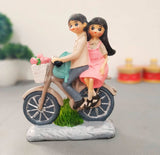 5" Inch Couple Statue with Bicycle