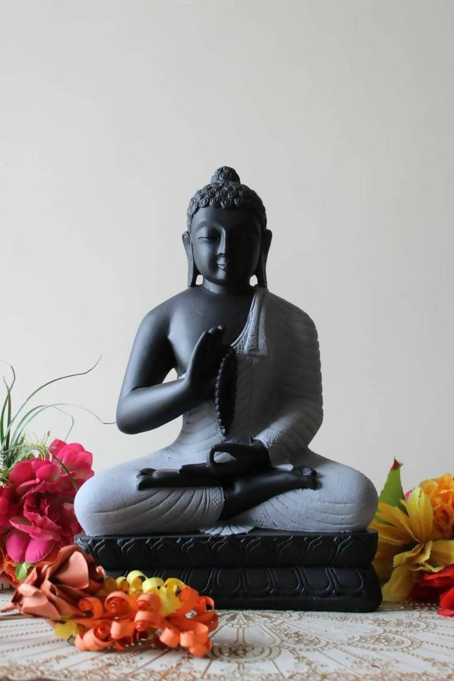 Buddha Statue - Stone Finish( H- 18 inches ) | Book Bargain Buy
