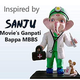 Ganesha Playing Role As a Doctor Ganesha Decorative Showpiece - 19 cm | Book Bargain Buy