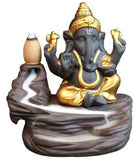 Polyresin Lord Ganesha Smoke Fountain (Black & Gold) | Book Bargain Buy