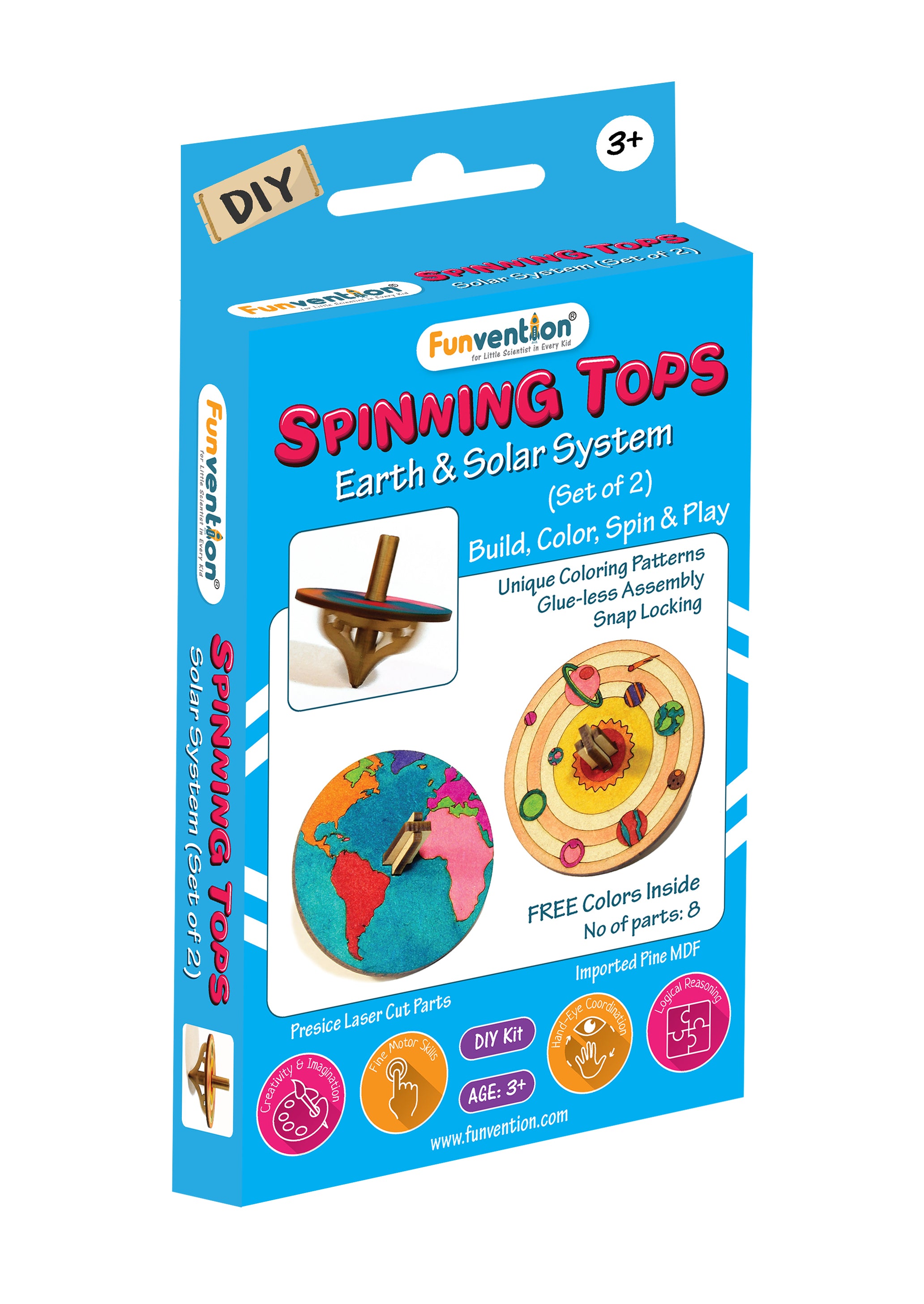 Spinning Tops (Solar System) - Pack of 18 | Book Bargain Buy
