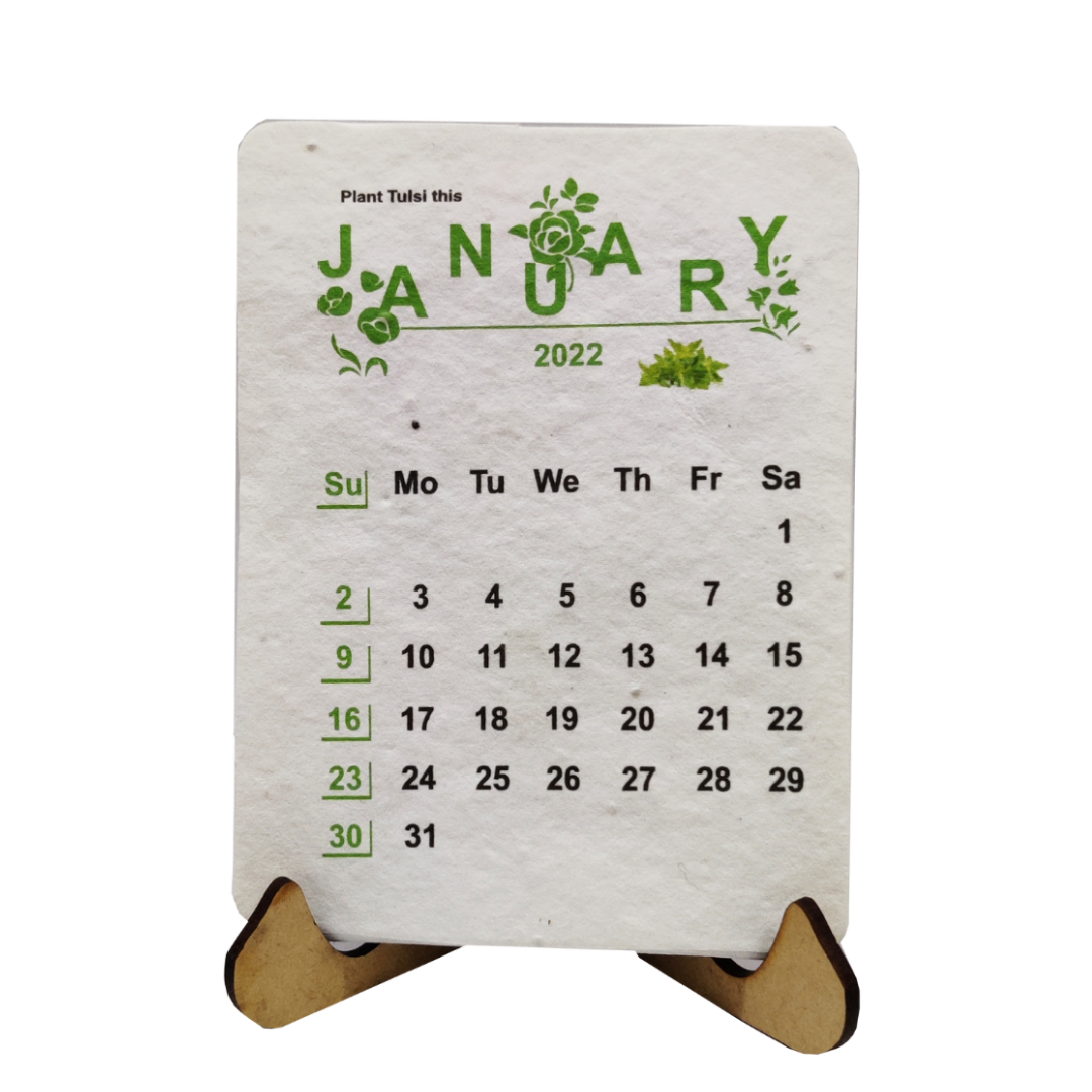 Grow Your Future - Stand Calendar 2022 (DIY Kit)- Plantable Seed paper | Book Bargain Buy