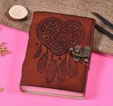 Dream-Catcher Embossed Leather Journal with Handmade Paper | Book Bargain Buy