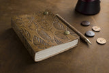 Embossed Leather Journal with 2-Button Closure | Book Bargain Buy