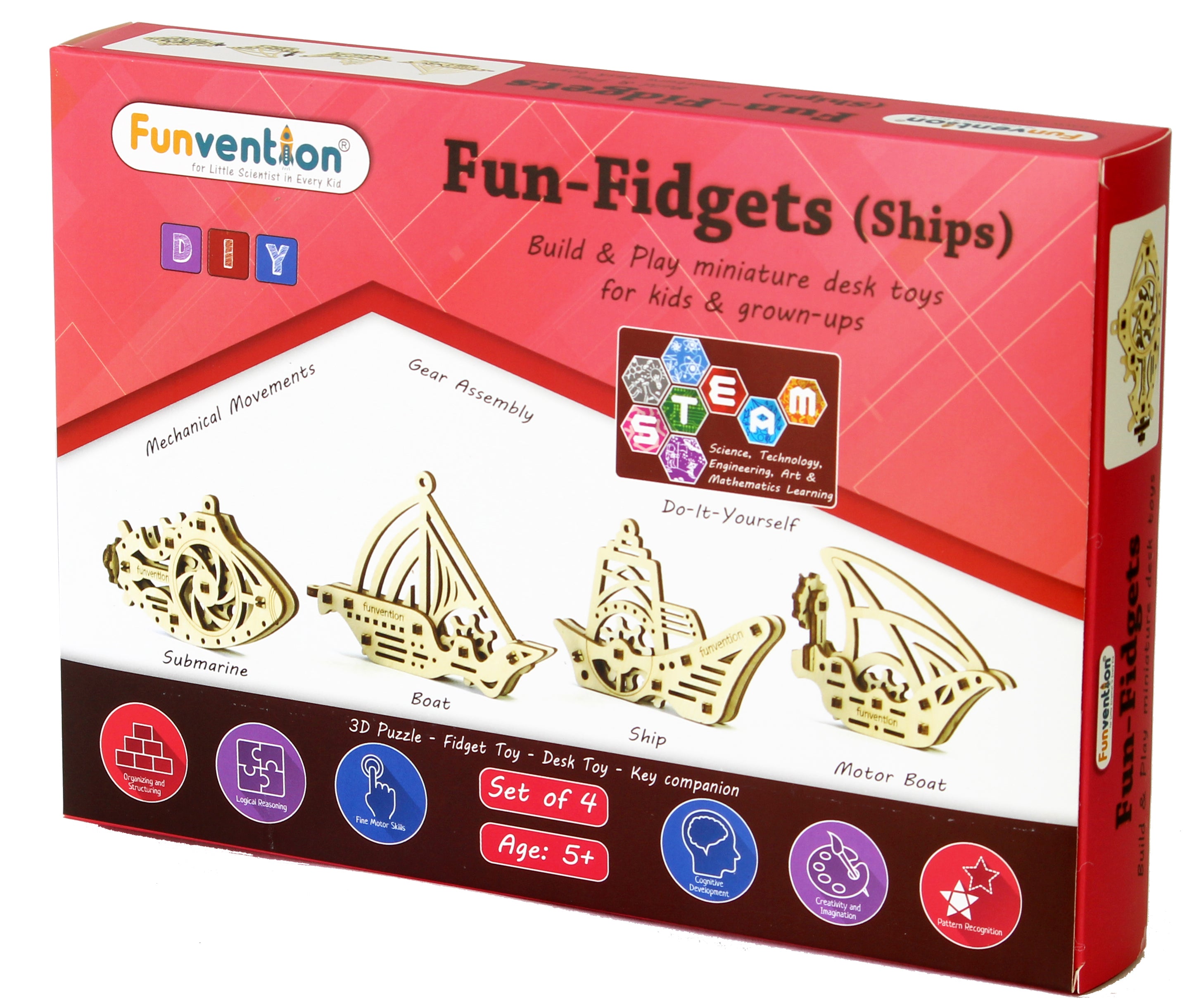 Fun Fidgets - Ships - Set of 4 | Book Bargain Buy