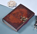 Embossed Leather Journal with Handmade Paper | Book Bargain Buy