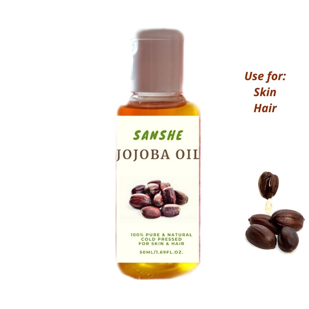 Golden Jojoba Oil, 100% Pure, Natural, Unfiltered, Cold-Pressed, Carrier Oil for Skin and Hair, (50ml) | Book Bargain Buy
