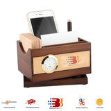 Wooden Revolving Pen Stand with Coaster Plates (JP-12)