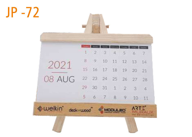 Wooden Office Table Calendar (JP-72)