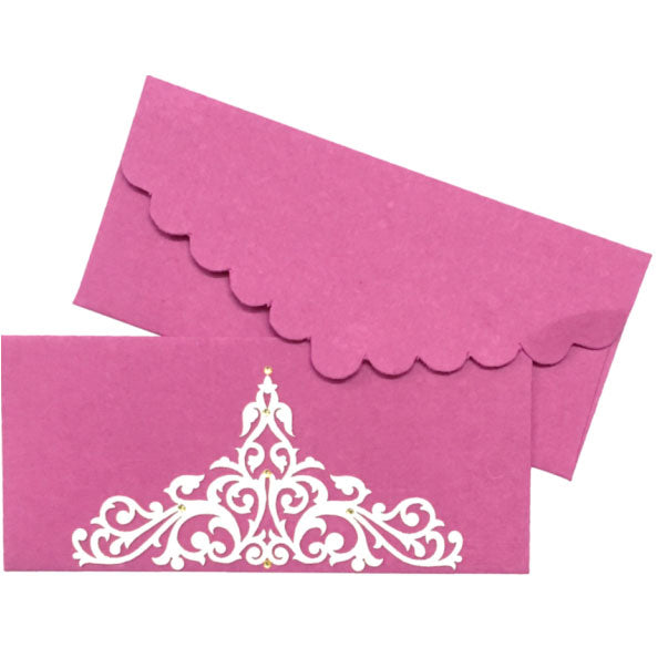 Handmade Scallop Envelope with Laser Cut (Pack of 5)-Book Bargain Buy