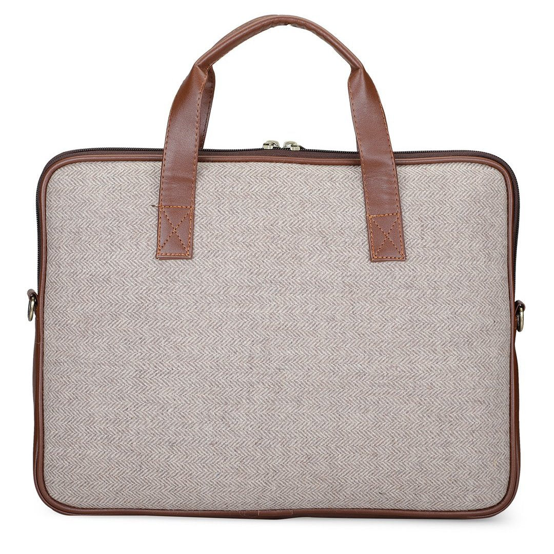 Vegan & Tweed 15.6 Inch Laptop Messenger Bag with Pouch - Old School
