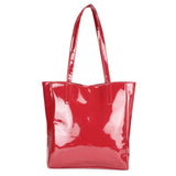 Chic Tote Handbag - Oversized, Cherry Red-Book Bargain Buy