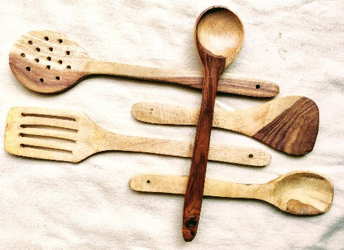 Wooden Cutlery (Set of 7)-Book Bargain Buy 