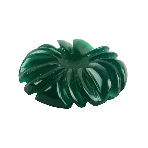 Green Aventurine Flower Carving Semi Precious Gemstone (1 Piece) | Book Bargain Buy